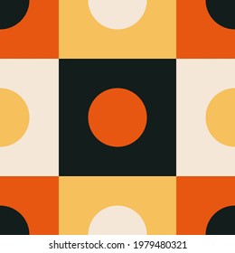 Trendy minimalist seamless pattern with abstract creative geometric composition