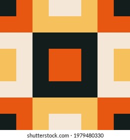 Trendy minimalist seamless pattern with abstract creative geometric composition
