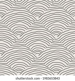 Patrón moderno minimalista sin fisuras con composición abstracta de dibujo manual