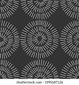 Trendy minimalist seamless pattern with abstract creative hand drawn composition