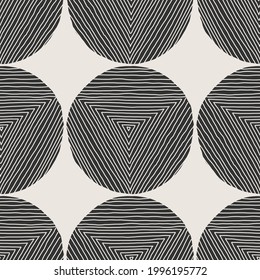 Patrón moderno minimalista sin fisuras con composición abstracta de dibujo manual