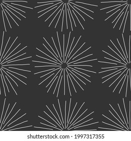 Trendy minimalist seamless pattern with abstract creative hand drawn composition