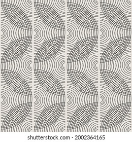 Trendy minimalist seamless pattern with abstract creative hand drawn composition