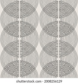 Trendy minimalist seamless pattern with abstract creative hand drawn composition