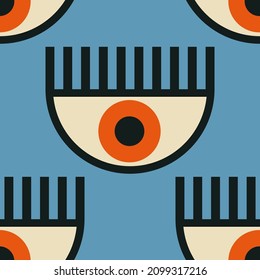 Trendy minimalist seamless pattern with abstract creative geometric composition