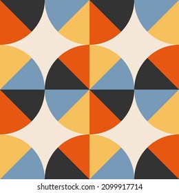 Trendy minimalist seamless pattern with abstract creative geometric composition
