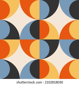 Trendy minimalist seamless pattern with abstract creative geometric composition
