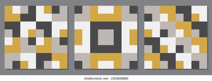 Trendy minimalist seamless pattern with abstract creative geometric composition