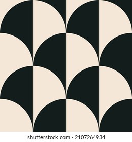 Trendy minimalist seamless pattern with abstract creative geometric composition