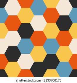 Trendy minimalist seamless pattern with abstract creative geometric composition