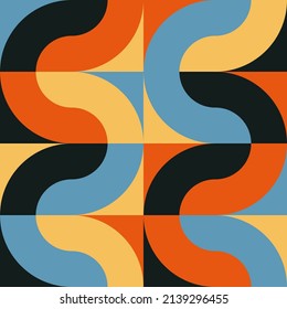 Trendy minimalist seamless pattern with abstract creative geometric composition