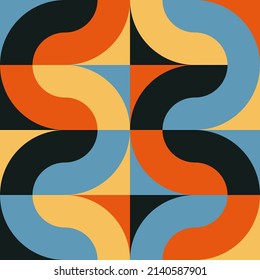Trendy minimalist seamless pattern with abstract creative geometric composition