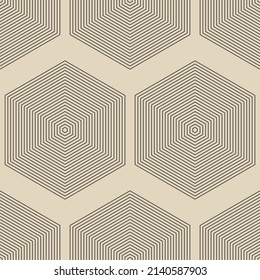 Trendy minimalistisches, nahtloses Muster mit abstrakter, geometrischer Komposition