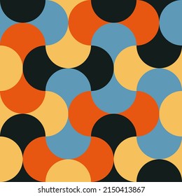 Trendy minimalist seamless pattern with abstract creative geometric composition
