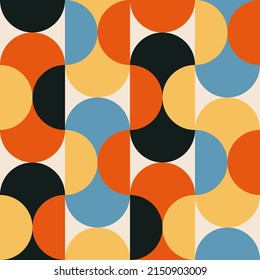 Trendy minimalist seamless pattern with abstract creative geometric composition