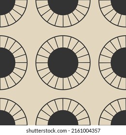 Trendy minimalistisches, nahtloses Muster mit abstrakter, geometrischer Komposition