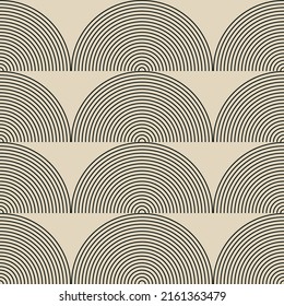 Trendy minimalist seamless pattern with abstract creative geometric composition