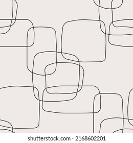 Patrón moderno minimalista sin fisuras con composición abstracta de dibujo manual