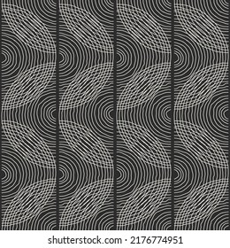 Trendy minimalist seamless pattern with abstract creative hand drawn composition
