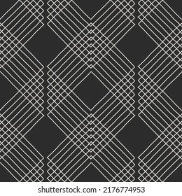 Trendy minimalist seamless pattern with abstract creative hand drawn composition