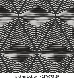 Trendy minimalist seamless pattern with abstract creative hand drawn composition