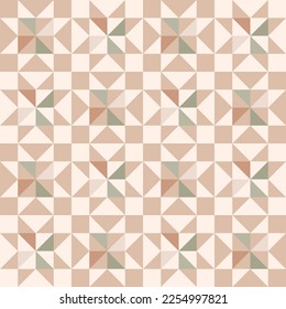 Trendy minimalist seamless pattern with abstract creative geometric composition in neutral colors. Modern design for fabric, wrapping paper, wallpaper