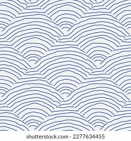 Trendy minimalist seamless pattern with abstract creative hand drawn composition