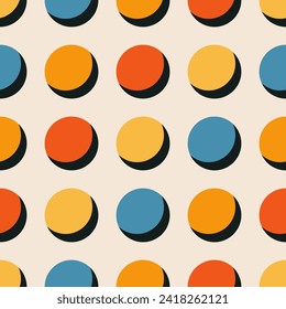 Trendy minimalist seamless pattern with abstract creative geometric composition
