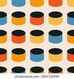 Trendy minimalist seamless pattern with abstract creative geometric composition