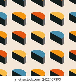 Trendy minimalist seamless pattern with abstract creative geometric composition