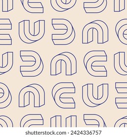 Trendy minimalist seamless pattern with abstract creative geometric composition