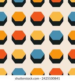 Trendy minimalist seamless pattern with abstract creative geometric composition