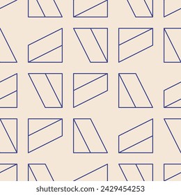 Trendy minimalist seamless pattern with abstract creative geometric composition
