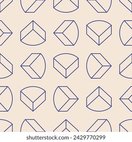 Trendy minimalist seamless pattern with abstract creative geometric composition