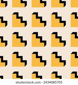 Trendy minimalist seamless pattern with abstract creative geometric composition