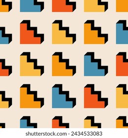 Trendy minimalist seamless pattern with abstract creative geometric composition