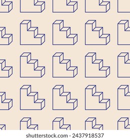 Trendy minimalist seamless pattern with abstract creative geometric composition