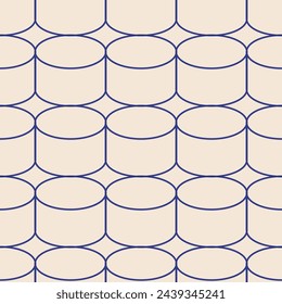 Trendy minimalist seamless pattern with abstract creative geometric composition