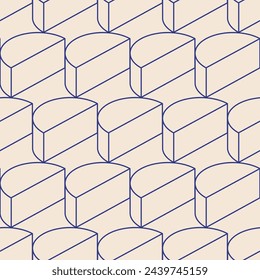 Trendy minimalist seamless pattern with abstract creative geometric composition