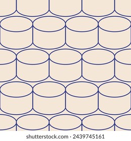 Trendy minimalist seamless pattern with abstract creative geometric composition