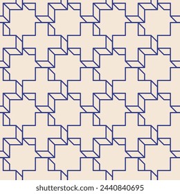 Trendy minimalistisches nahtloses Muster mit abstrakter kreativer geometrischer Komposition