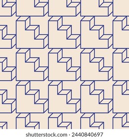 Trendy minimalist seamless pattern with abstract creative geometric composition