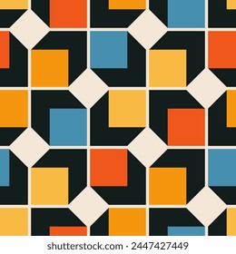 Trendy minimalist seamless pattern with abstract creative geometric composition