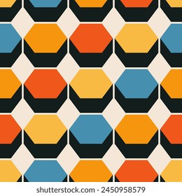 Trendy minimalist seamless pattern with abstract creative geometric composition