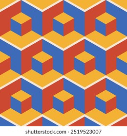 Trendy minimalist seamless pattern with abstract creative geometric composition