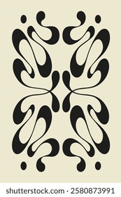 Trendy minimalist seamless pattern with abstract creative artistic hand drawn composition ideal for interior design, wallpaper, minimal background, vector illustration