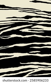 Trendy minimalist seamless pattern with abstract creative artistic hand drawn composition ideal for interior design, wallpaper, minimal background, vector illustration