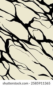 Trendy minimalist seamless pattern with abstract creative artistic hand drawn composition ideal for interior design, wallpaper, minimal background, vector illustration