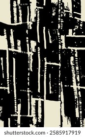 Trendy minimalist seamless pattern with abstract creative artistic hand drawn composition ideal for interior design, wallpaper, minimal background, vector illustration