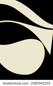 Trendy minimalist seamless pattern with abstract creative artistic hand drawn composition ideal for interior design, wallpaper, minimal background, vector illustration